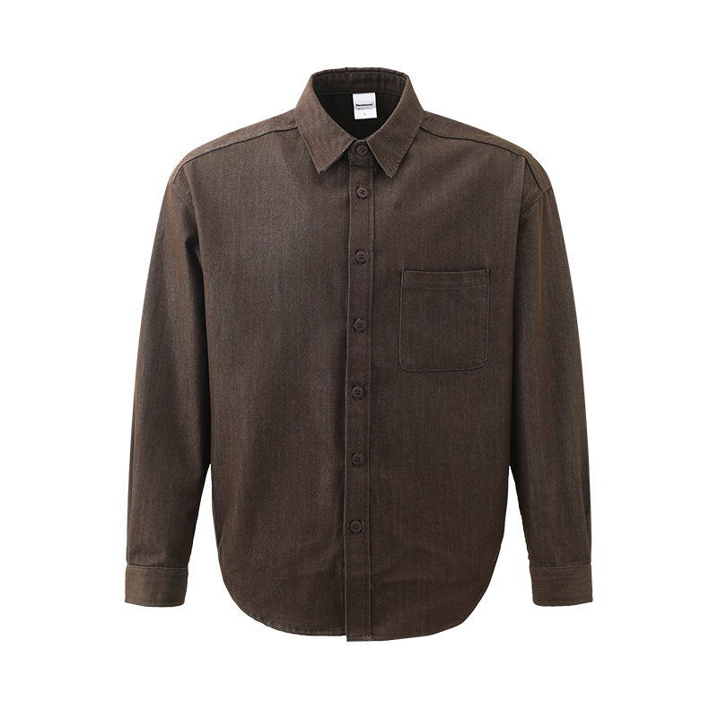 莱赛尔衬衫外套2026春季新款老钱风cleanfit长袖宽松休闲上衣男士