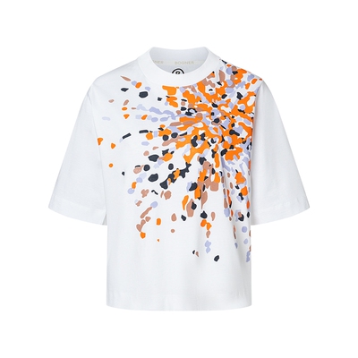 博格纳女士Logo刺绣短袖T恤