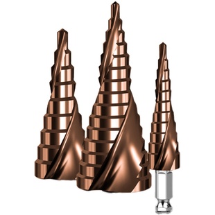 含钴宝塔钻头M35高硬度钨钢打孔不锈钢专用开孔器金属扩孔钻阶梯