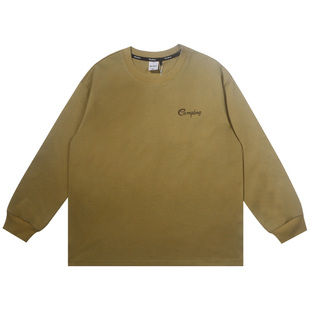 山系户外童装男童春季2026新款卡通熊纯棉宽松日系中大童长袖T恤