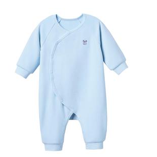 全棉时代婴儿衣服连体衣春秋装风柔棉暖绒满月男女宝宝冬季打底衣