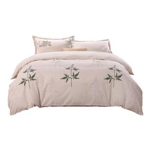 麻棉四件套加厚床上用品套件透气吸汗