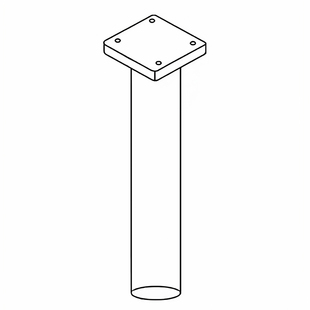 透明亚克力桌腿定制圆柱形桌脚水晶支架岛台梳妆台书桌电视支撑腿