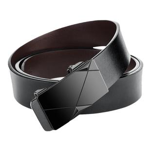 GIAPOS纯牛皮男士皮带商务真皮自动扣潮流裤腰带无牙无孔裤带休闲