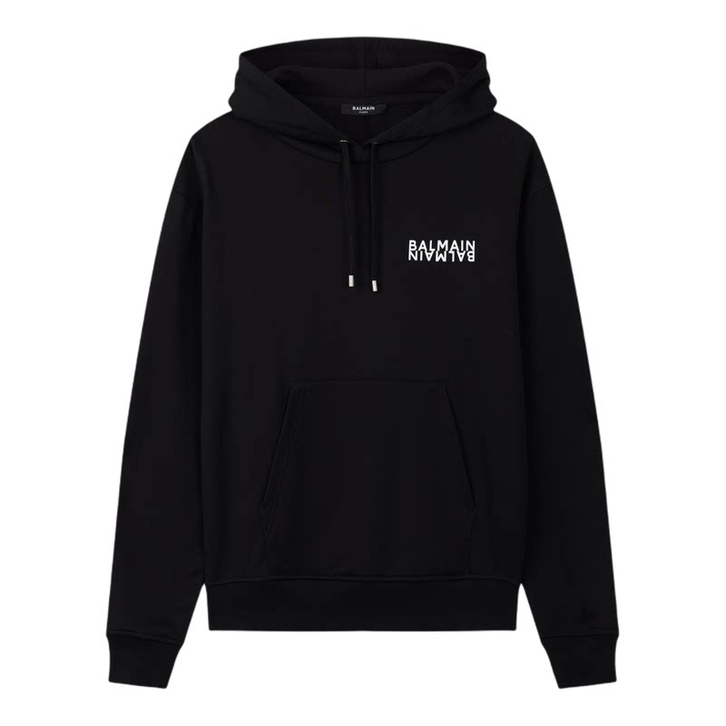 【春夏新品】BALMAIN 春夏新品男士简约字母连帽卫衣