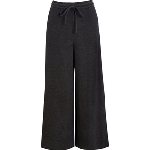 QS秸熙2025秋冬新款百搭松紧腰糯米裤慵懒风显瘦保暖阔腿休闲裤子