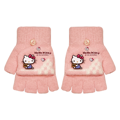 正版KT猫儿童冬季手套保暖防寒
