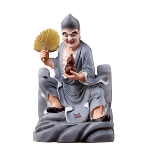 戴玉堂陶瓷活佛济公像佛像道济和尚降龙罗汉李修缘家用神像摆件