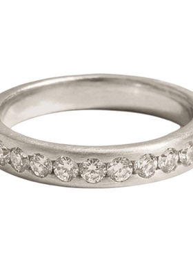 LOPHNE 轻奢中古莫桑石戒指s925银锆石手工欧美风指环高级感礼物