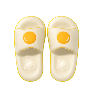 可爱创意荷包蛋拖鞋女夏季外穿2025新款防滑室内居家用情侣凉拖鞋