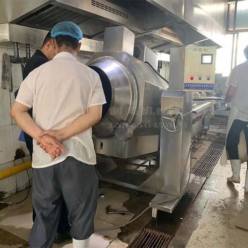 现货供应全自动滚筒炒饭锅 学校工厂食堂大滚筒炒菜机 米饭炒食机