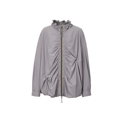 Defined.Z/ZD [茧序] 26春 轻户外薄款褶皱宽松花苞立领外套