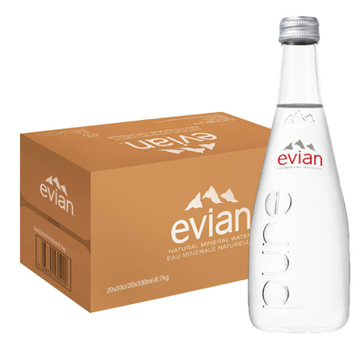 [进口]依云法国高端纯净饮用矿泉水750ml*12瓶整箱玻璃瓶1件装