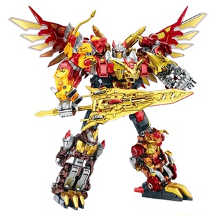 儿童变形战队机器人玩具手办汽车金刚六合体机甲男孩合金擎天之柱