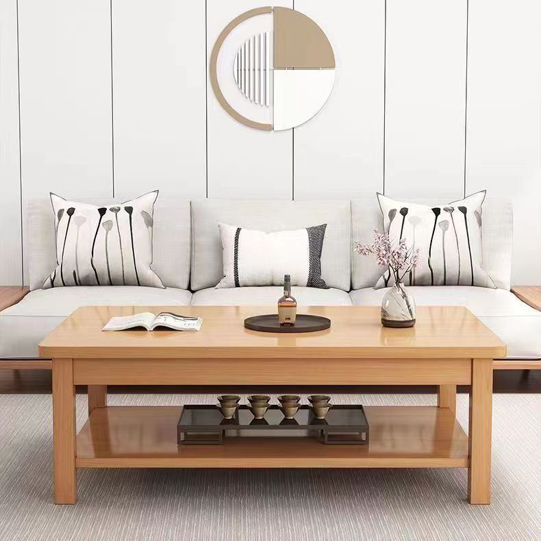 茶几家用小户型桌子简约现代茶桌茶几长方形高级新实木客厅感中式