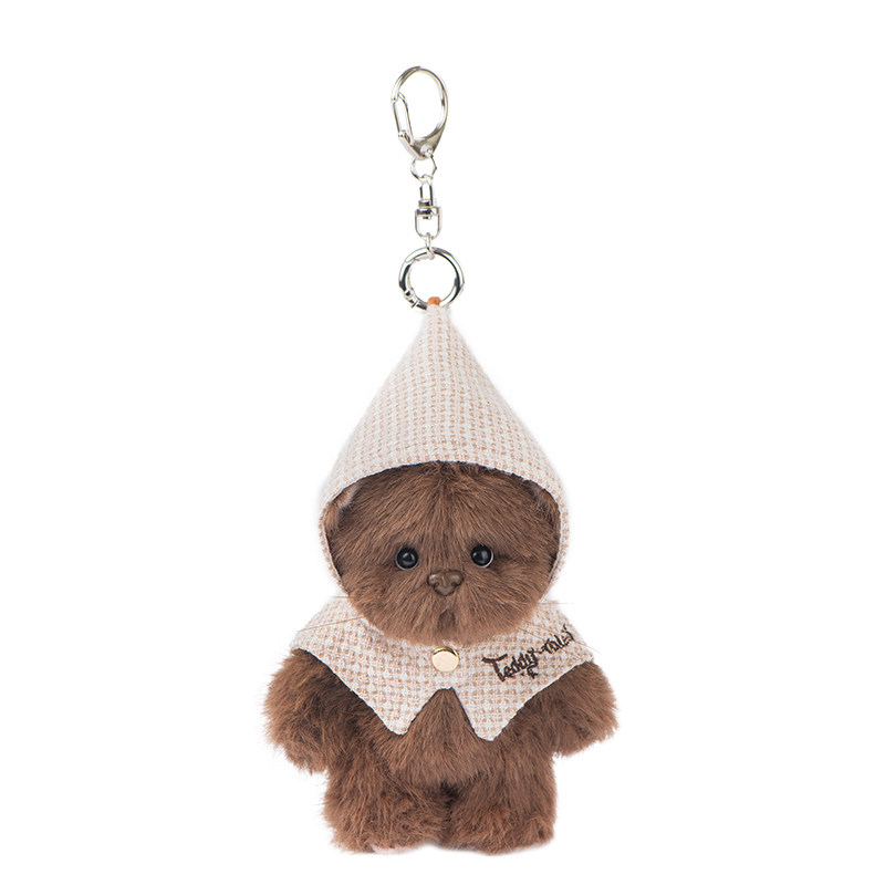 TeddyTales莉娜喵迷你小猫玩偶毛绒公仔毛绒猫包挂钥匙扣生日礼物