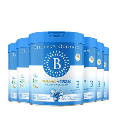 【有机自护顶配】贝拉米有机蓝盾乳铁蛋白3段800g*6罐