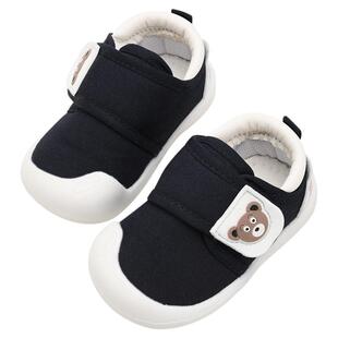学步鞋男宝宝0-1-3岁2婴幼儿女童春秋季软底防滑棉布透气不掉鞋子
