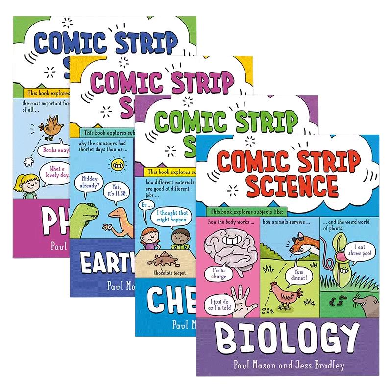 Comic Strip Science漫画科学3册地球与太空Earth and Space生物学Biology物理学Physics英文原版进口图书又日新