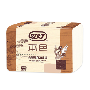 双灯卫生纸本色柔韧压花厕纸厕所草纸家用官方专用400层实惠装
