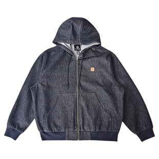 匡威Converse新款连帽宽松牛仔夹克男运动休闲百搭外套MCJ411-UHD