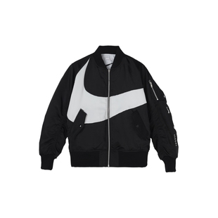 正品耐克NIKE男女立领双面穿秋冬外套休闲飞行夹克棉服DD6056-010