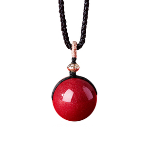 官方旗舰店正品天然高纯度朱砂转运珠吊坠护身符项链毛衣链平安珠