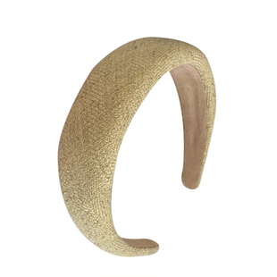 Pree柠檬草的夏天~小清新布艺百搭鹅黄发箍高颅顶女发带式头箍