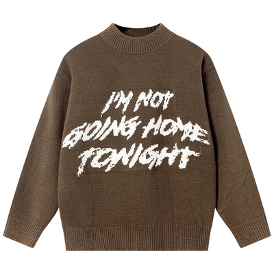 韩范加厚内搭半高领打底针织毛衣