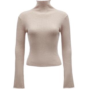 ONLY冬季舒适修身显瘦螺纹高领毛衣针织衫女|124313004