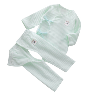 新生婴幼儿a类衣服春季0到3个月6刚出生宝宝婴儿夏季薄款分体套装