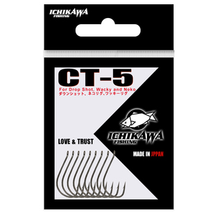 日本市川ICHIKAWA倒钓钩Wacky钩CT-5、MUKADE强韧锋利路亚软虫钩