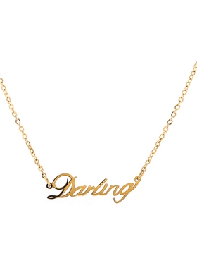 字母甜美风小众设计不掉色锁骨链