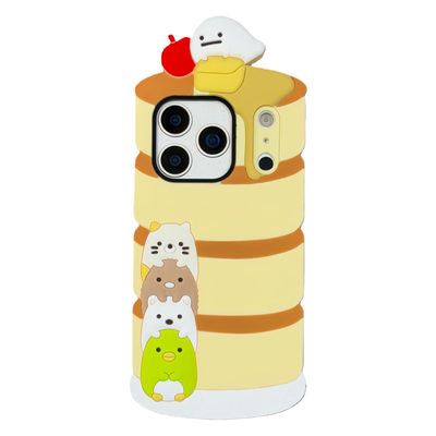 乐乐心愿屋 日系新款角落生物热香饼卡通适用iPhone17promax手机壳苹果16pro软硅胶壳1543可爱立体防摔礼物女