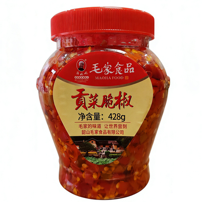 湖南特产贡菜脆椒428g毛家饭店