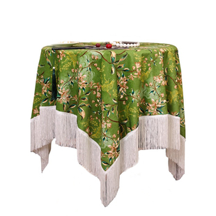 【夜宴】高端复古风流苏桌布法式中古风餐桌台布高级感装饰盖巾