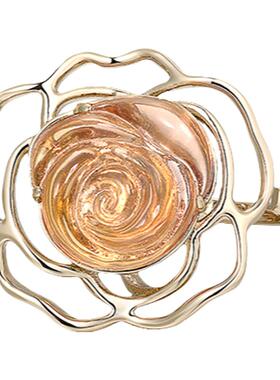 she’s小众设计玫瑰戒指