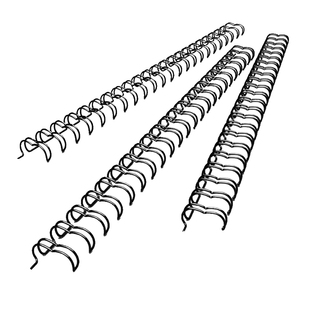 书昶A4装订铁圈双线铁圈挂历台历圈定制34孔3:1A5本册装订环23齿2:1活页铁环yo圈6.4mm-31.8mm黑/白色双线圈