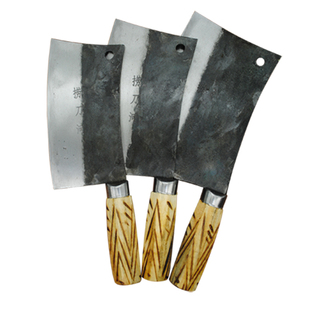 捞刀河刀剪-肖超非遗传承人炮弹钢手工锻打切片刀菜刀夹钢刀