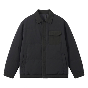 JEEP SPIRIT轻薄男士羽绒服冬季2026新款翻领短款防寒保暖外套男