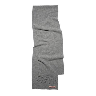 自营欧洲直邮ACNE STUDIOS 男女同款麻灰色流苏羊毛围巾高级感 正