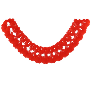 节日装饰布置大小红圆国庆中秋店铺商场超市加厚防水拉花彩带彩条