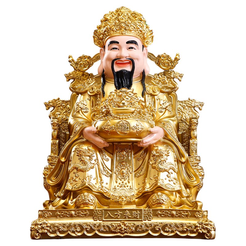 树脂财神爷摆件客厅家用供奉神像