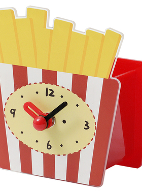 TEBO薯条创意时钟家居玄关摆台式座钟客厅卧室桌面装饰品摆件