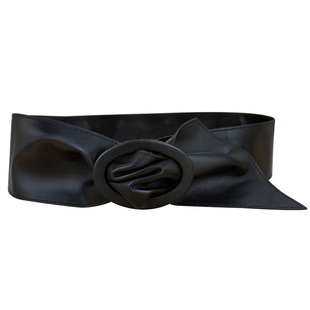 腰封女真皮软羊皮黑色时尚百搭腰带装饰配西装连衣裙毛衣宽皮带