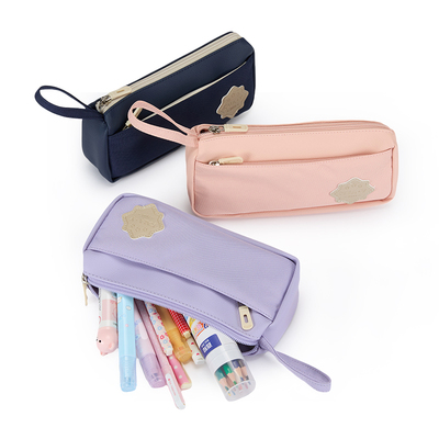 卡拉羊定制超纤皮抑菌大容量笔袋