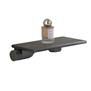 霖代卫浴浴缸龙头冷热浴盆泡池明装挂墙式瀑布龙头枪灰色贴墙无缝