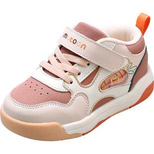 牧童儿童运动鞋2025秋冬新款女童时尚小童板鞋皮面防水户外男童鞋