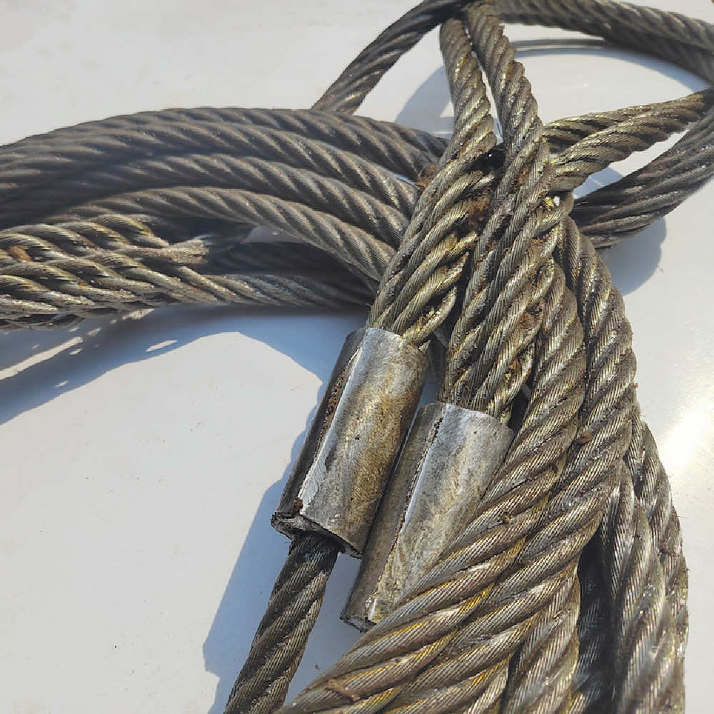 插编在压制钢丝绳起重吊索具压制钢索绳套拖车 12 14 16 18 20mm