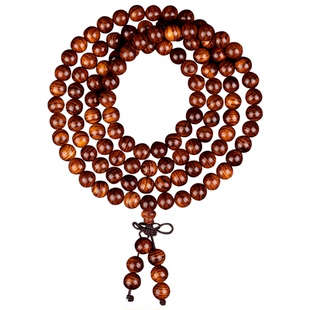 霸气虎皮纹海黄 老油梨海南黄花梨木手串女男款108颗佛珠手链多圈